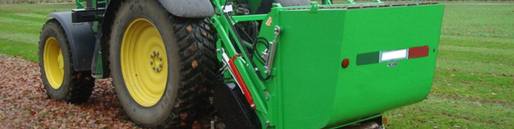 Trituradora de hierba para tractor con recogedor